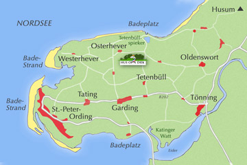 Karte Eiderstedt, Hus op'n Diek